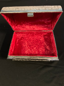 Silver Box With Red Velvet Interior