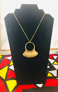 Brass fan Necklace