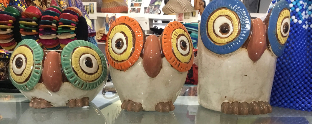 Ceramic Owl Planter (Lg)