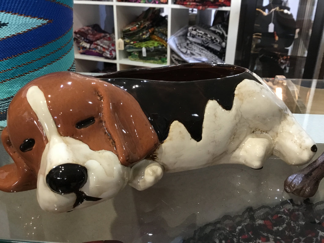 Ceramic Beagle Planter