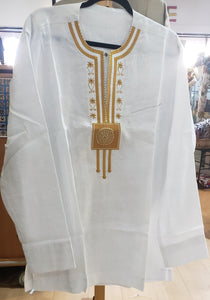 White and Gold DASHIKI