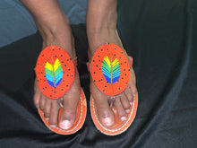 Load image into Gallery viewer, Beaded Leather Sandals
