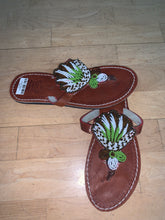 Load image into Gallery viewer, Beaded Leather Sandals
