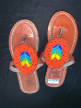 Load image into Gallery viewer, Beaded Leather Sandals
