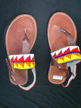 Load image into Gallery viewer, Beaded Leather Sandals
