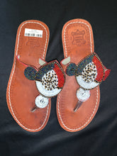 Load image into Gallery viewer, Beaded Leather Sandals
