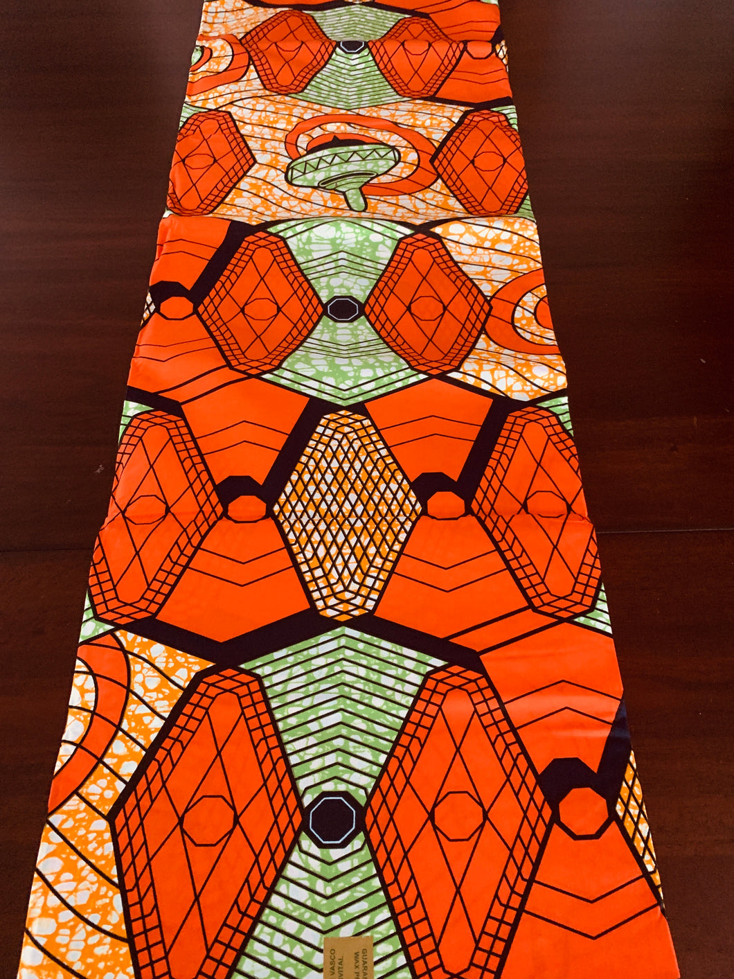 Orange rhomboid fabric