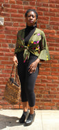Wrap Blouse Dark Green