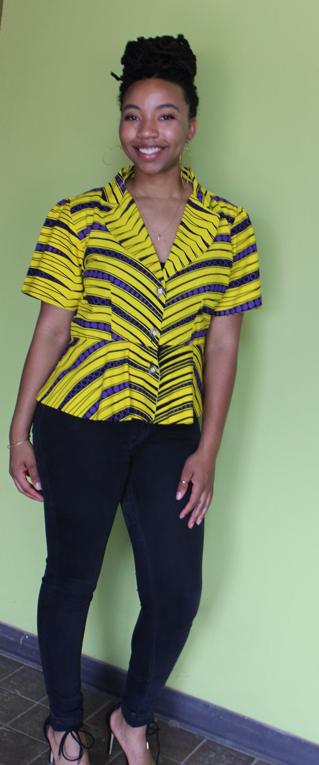 Short Sleeve Peplum Blazer