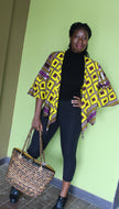Wrap blouse Yellow and Purple
