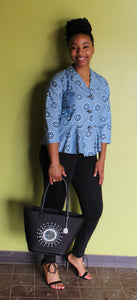 Quarter Sleeve Peplum Blazer