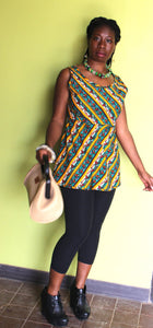 Stripe Peplum Tank Top