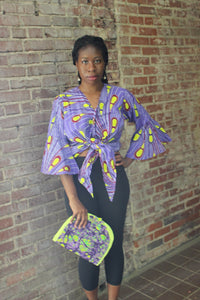 Wrap Blouse Red and Yellow