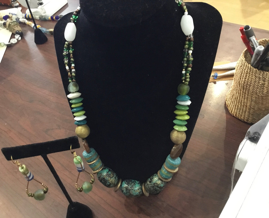 Teal Earrings