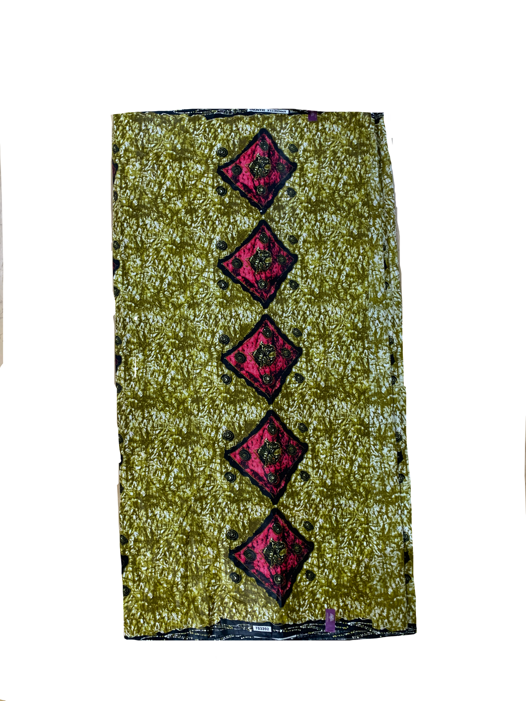 Gold Fabric with Pink Accent