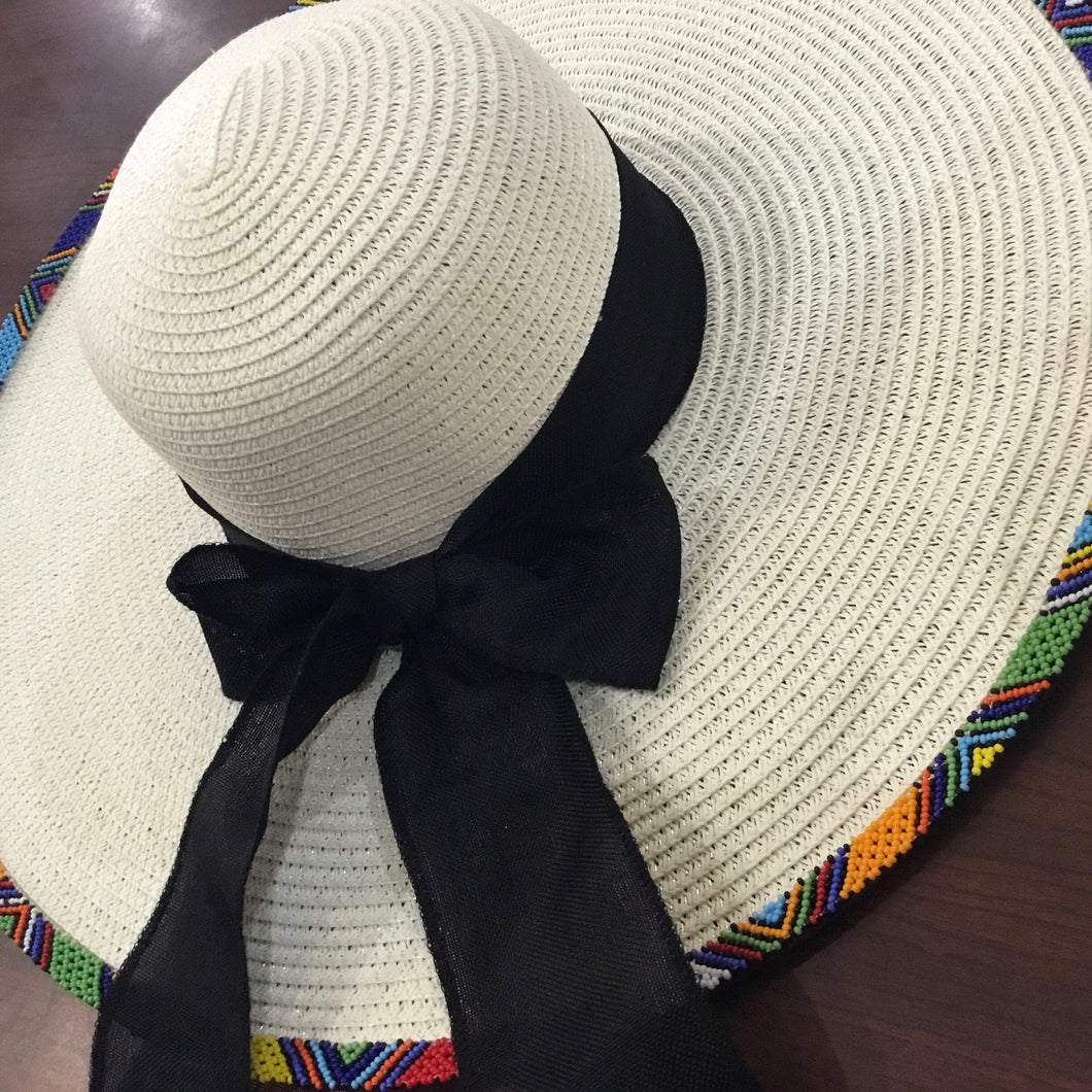 Beaded rim sun hat
