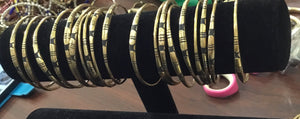 Brass Bangles w/tribal markings