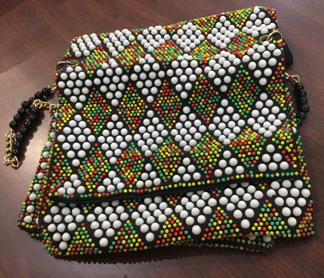Beaded 2-sided bag