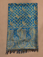 Teal and Gold Fashion Scarf