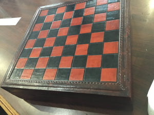 leather and wood chess