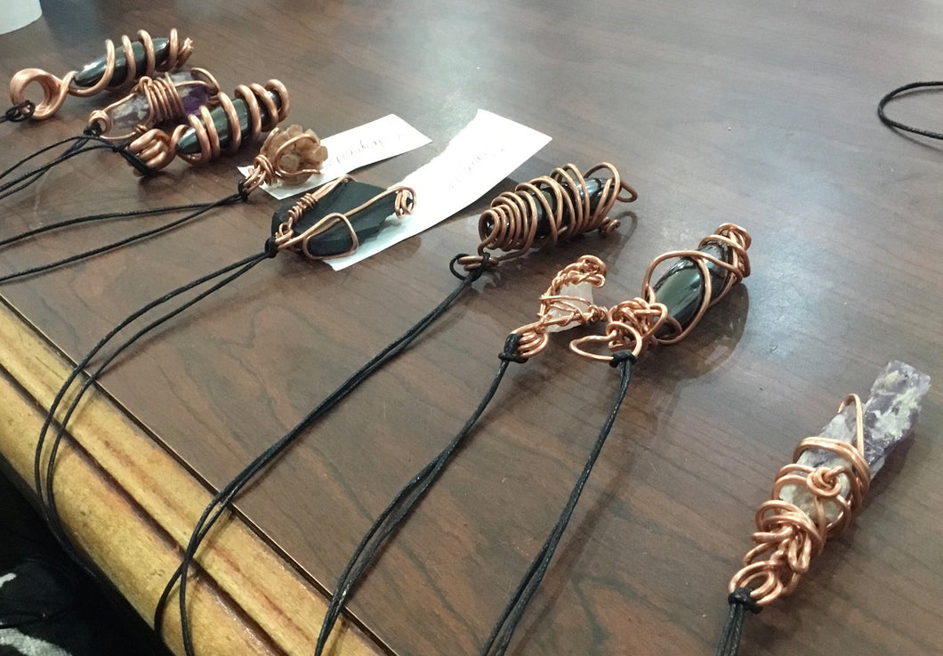 Wrapped Crystal Necklaces