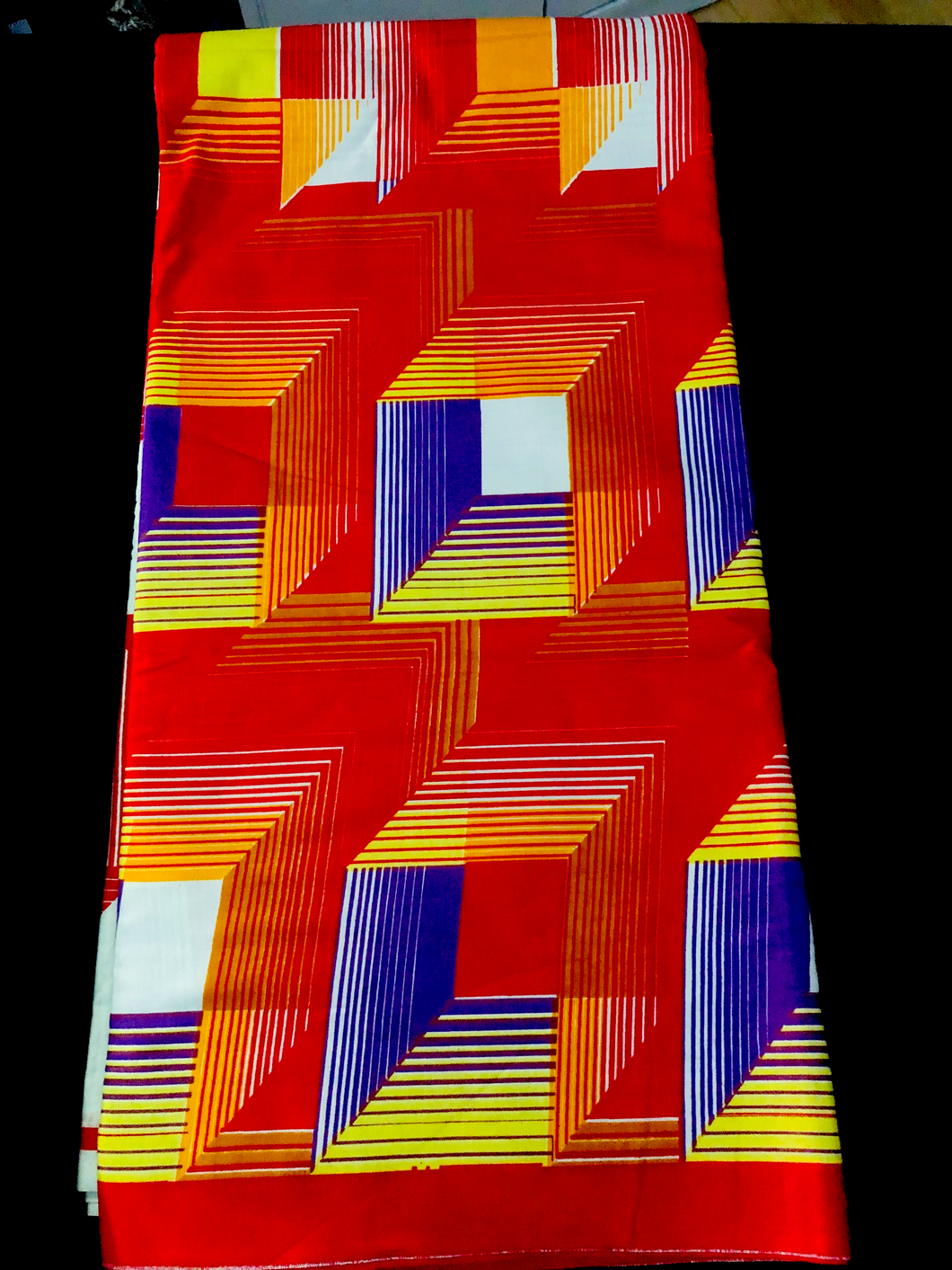 Red & Purple Box Patterned Fabric
