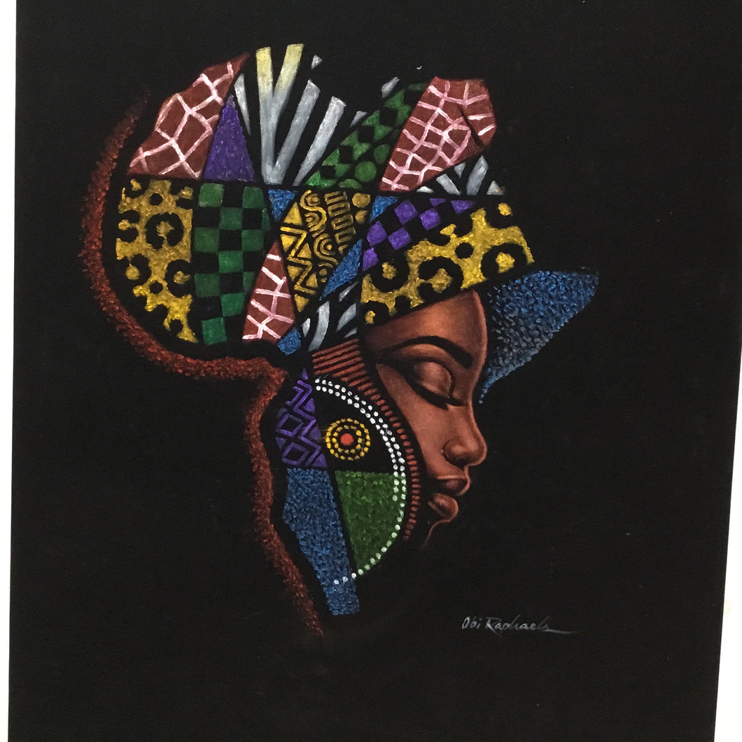 Velvet Painting of woman