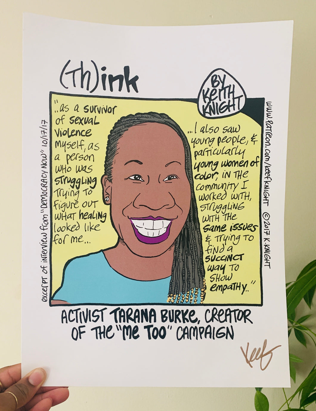 “Think” Tarana Burke Comic