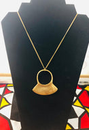 Brass fan Necklace