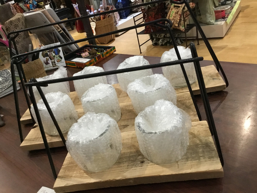 Iron and Wood candle set-Sm