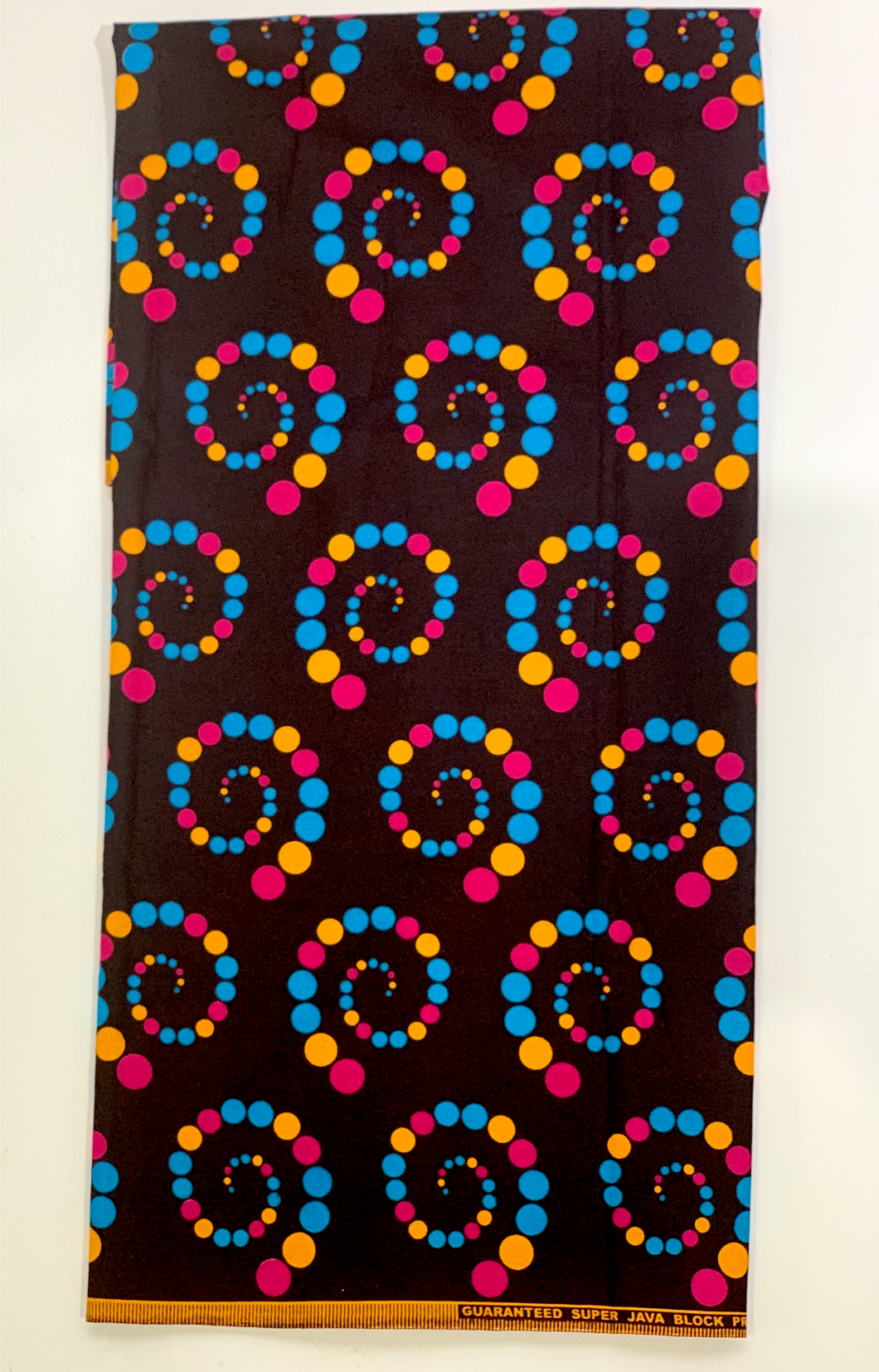 Brown Fabric with Colorful Swirling
