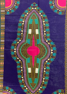 Purple and Pink Dashiki Fabric