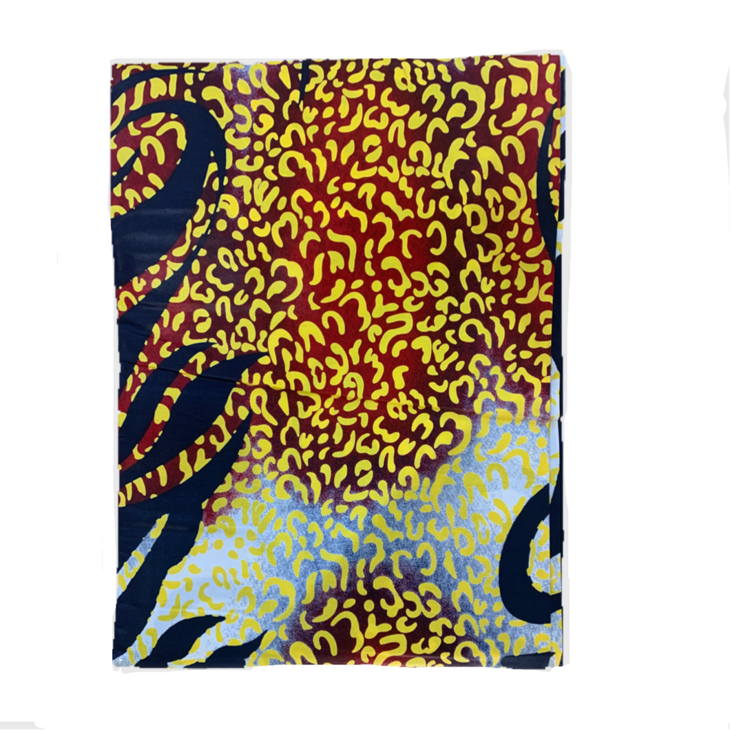 Navy Blue and Yellow Fabric