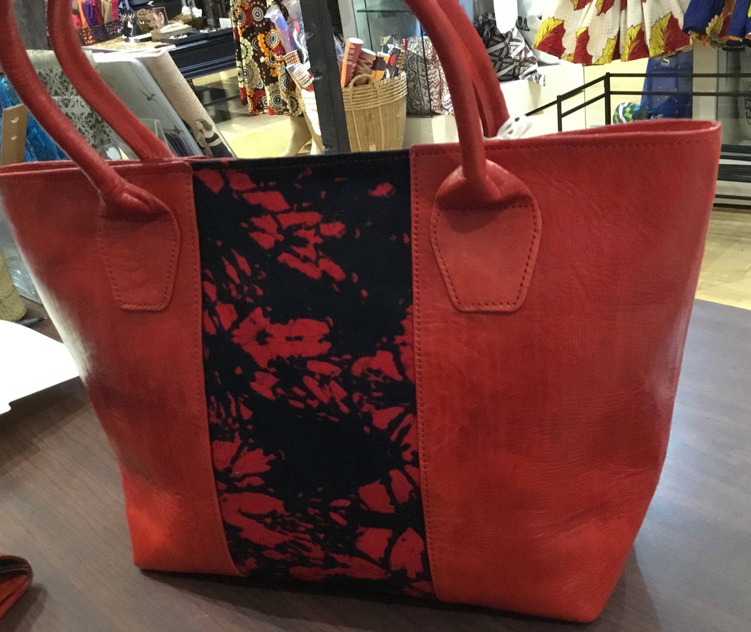 Red Black Tote Bag