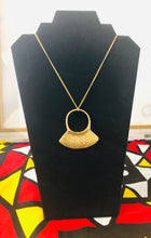 Load image into Gallery viewer, Brass fan Necklace
