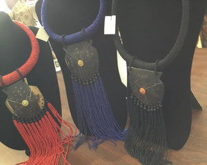 Beaded Collar Necklaces with beaded focal