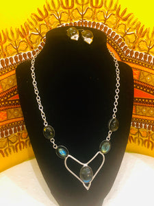 Silver Labradorite Set