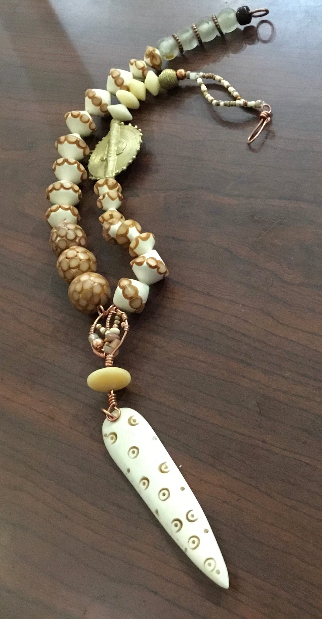 Necklace-Bone & Brass