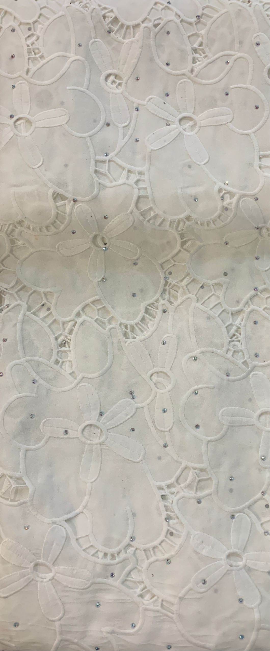 White Floral Lace Fabric